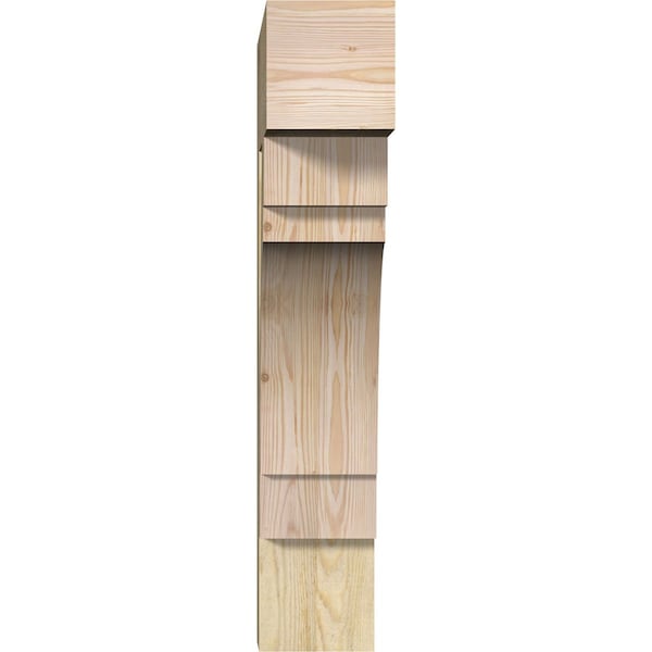 Merced Block Rough Sawn Bracket, Douglas Fir, 6W X 24D X 32H